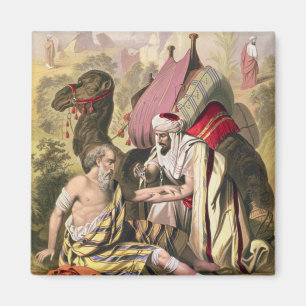 Aimant Le bon Samaritain, d'une bible imprimée par