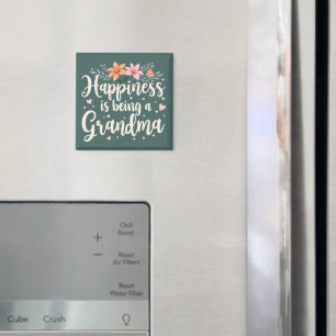 Aimant Le bonheur est d'être grand-mère Floral Cottagecor