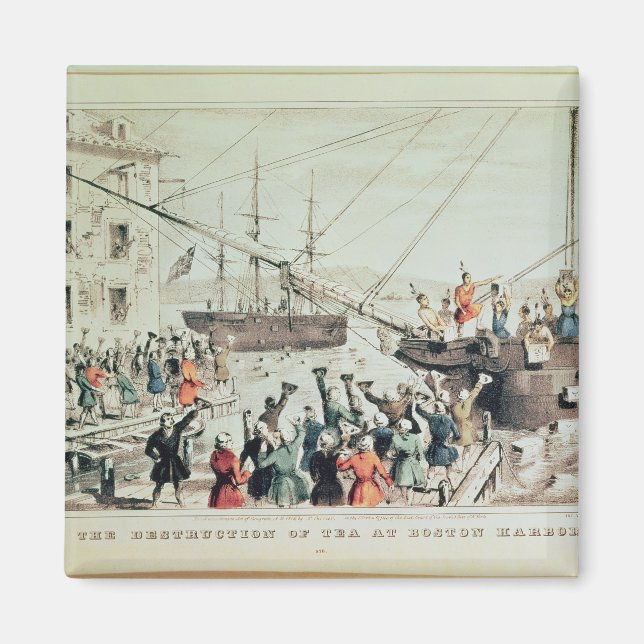 Aimant Le Boston Tea Party, 1846 (Devant)