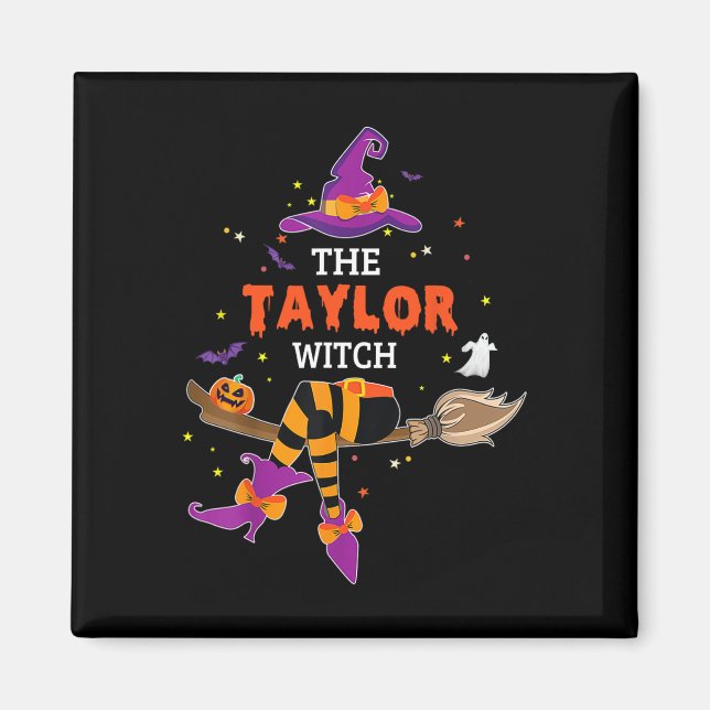 Aimant Le Casquette Taylor Witch Halloween Ghost prénom (Devant)