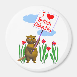 Aimant Le castor canadien aime la Colombie-Britannique