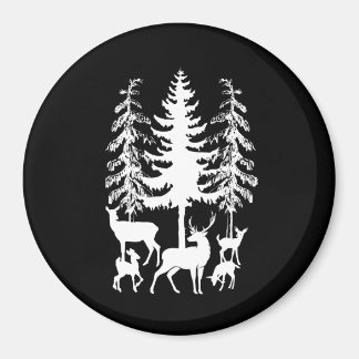Aimant Le cerf dans l'aimant forestier