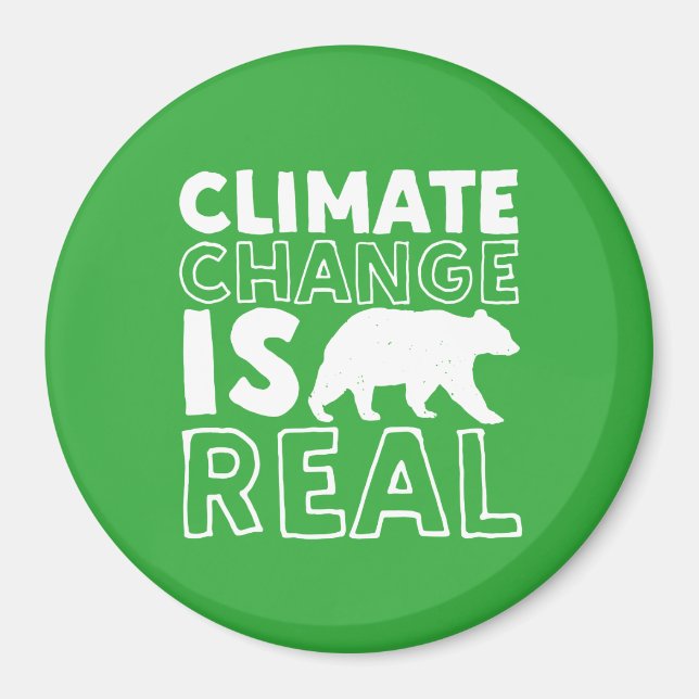 Aimant Le Changement Climatique Est Un Ours Polaire Récha (Devant)