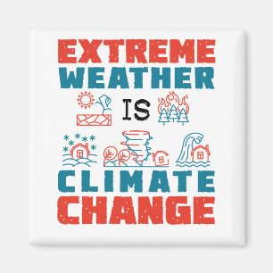 Aimant Le Changement Climatique Est Un Temps Extrême
