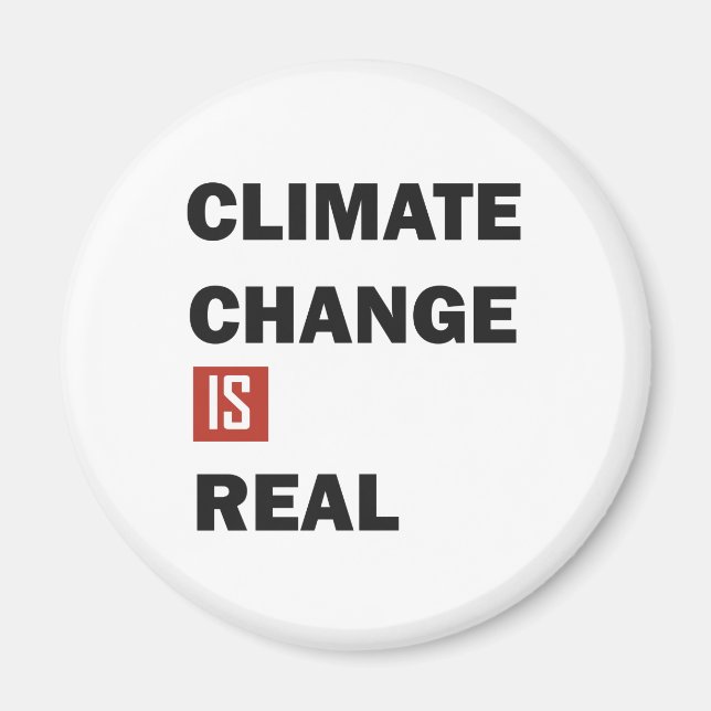 Aimant Le changement climatique est une réelle conscience (Devant)