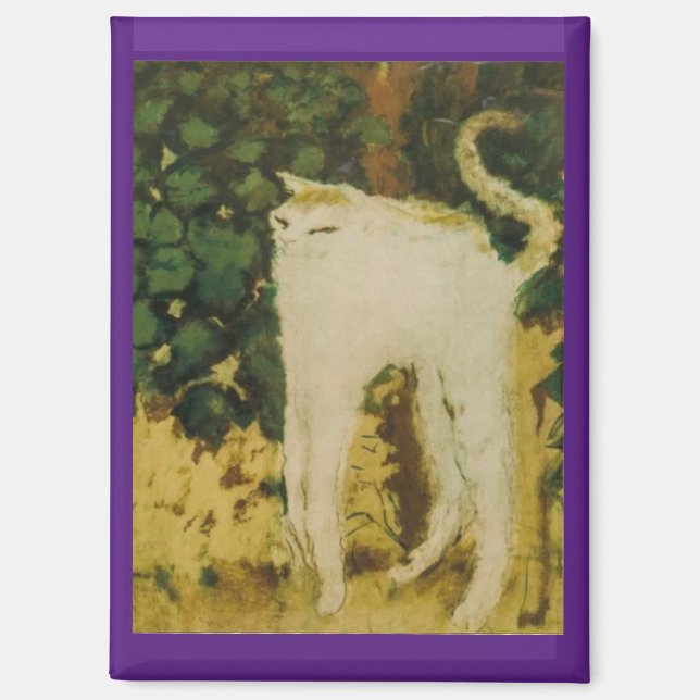 Aimant Le Chat Blanc, Bonnard,  (Recto)