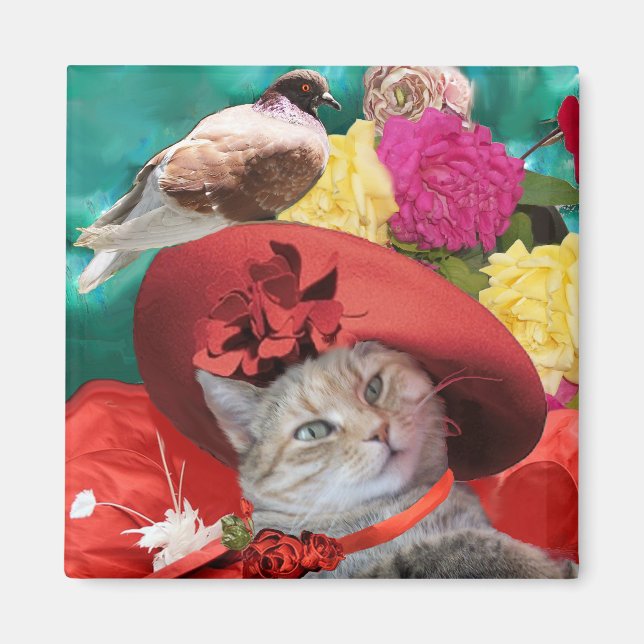 AIMANT LE CHAT DE LA PRINCESSE TATUS WITH RED A ET DOVE (Devant)