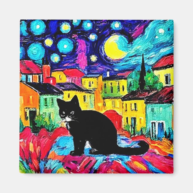 Aimant Le chat noir 3 (Devant)