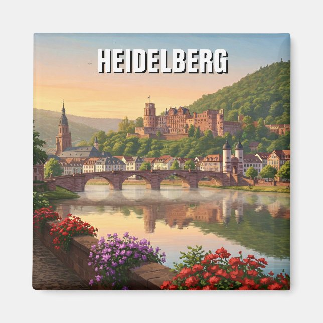 Aimant Le Château de Heidelberg Allemagne Voyage (Devant)