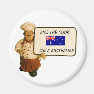 Aimant Le chef dit le baiser le cuisinier