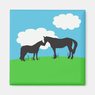 Aimant Le cheval embrasse l'aimant