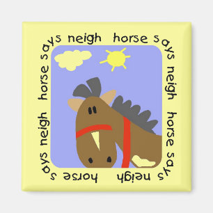 Aimant Le cheval indique des T-shirts et des cadeaux
