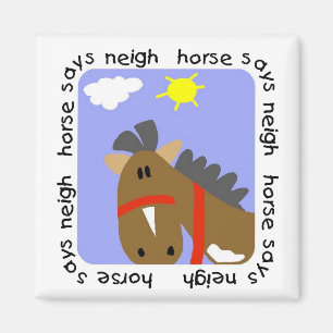 Aimant Le cheval indique des T-shirts et des cadeaux d'he