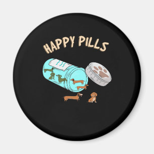 Aimant Le chien de chien de Happy Pill Cute Dog Lover