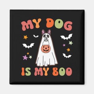 Aimant Le chien est Boo Black Boston Terrier Costume d'Ha