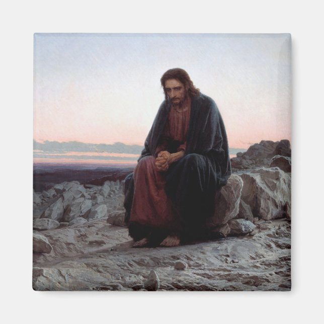 Aimant Le Christ dans le désert, Ivan Kramskoi (Devant)