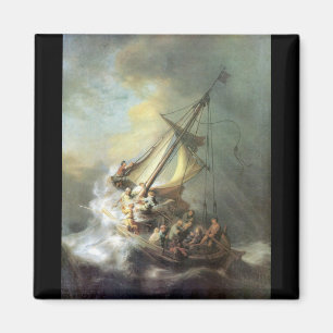 Aimant Le Christ dans une tempête sur la mer de la