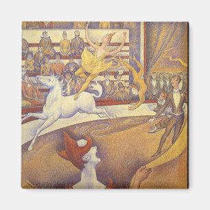Aimant Le Cirque par Georges Seurat, Pointillisme vintage