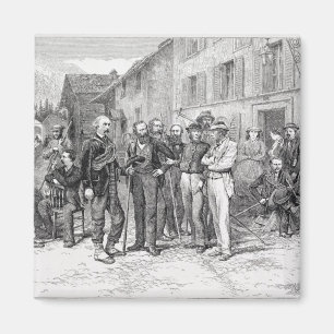 Aimant Le Club Room de Zermatt en 1864, de "L'Ascent