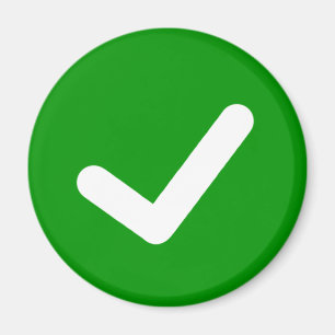 Aimant Le coche vert écrivent le symbole