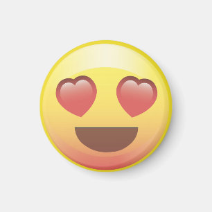 Aimant Le coeur observe l'aimant heureux d'Emoji d'amour