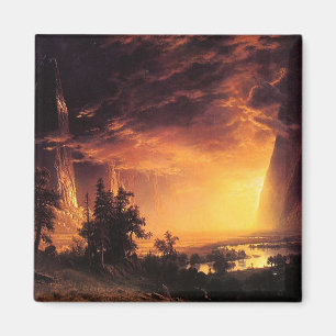 Aimant Le coucher de soleil d'Albert Bierstadt dans la va