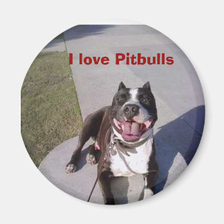 Aimant Le cours de Roscoe, j'aime Pitbulls
