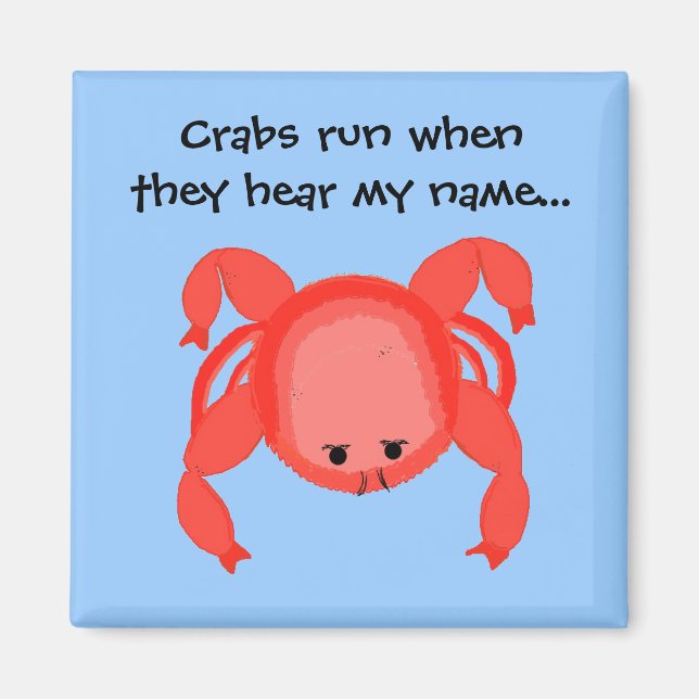 Aimant Le crabe cool dit : (Devant)
