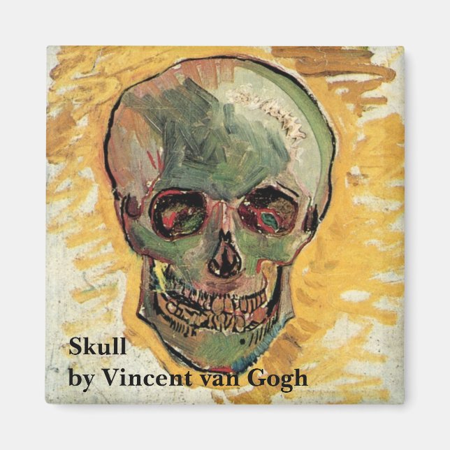 Aimant Le crâne de la vie morte par Vincent van Gogh (Devant)