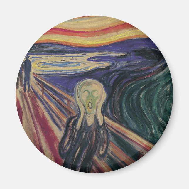 Aimant Le cri d'Edvard Munch, l'expressionnisme Vintage (Devant)