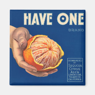 Aimant Le cru ont une publicité de séquoia de marque