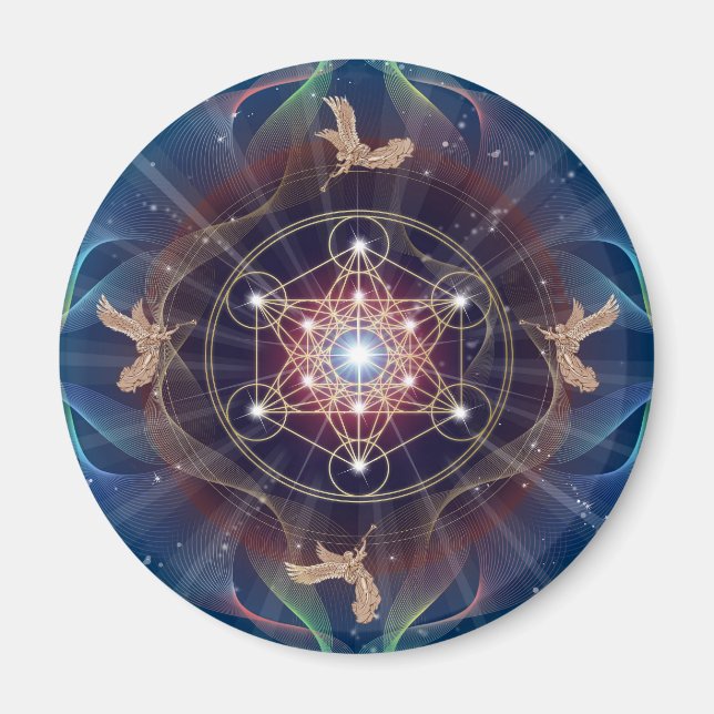 Aimant Le cube de Metatron - Merkabah (Devant)