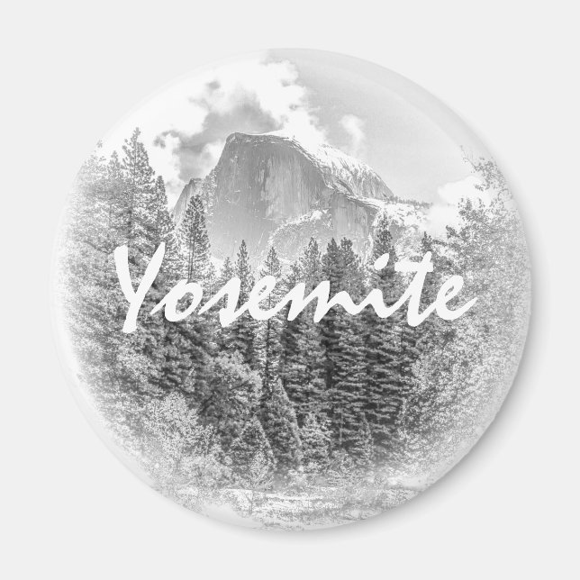 Aimant Le demi-dôme de Yosemite en hiver avec Yosemite Te (Devant)