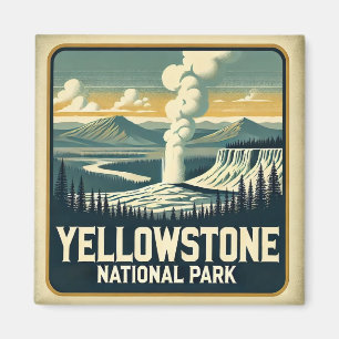 Aimant Le Dessous de verre du parc national de Yellowston