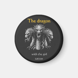 Aimant Le Dragon avec la fille tatouage - Drôle sombre