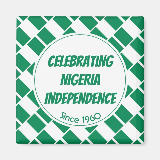 Aimant LE DRAPEAU DU NIGERIA Célébrant l'indépendance Cus (Devant)