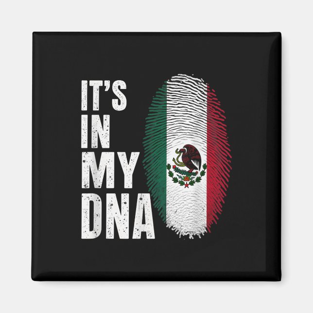Aimant Le Drapeau Mexicain Mexique C'Est Dans Mon Adn (Devant)