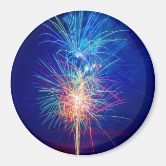 Aimant Le feu d'artifice à la mise du soleil