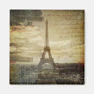 Aimant Le Français scripts Tour Eiffel vintage moderne d
