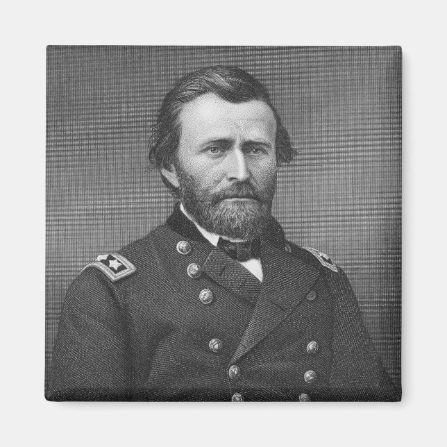 Aimant Le général Ulysses Simpson Grant, gravé après une  (Devant)