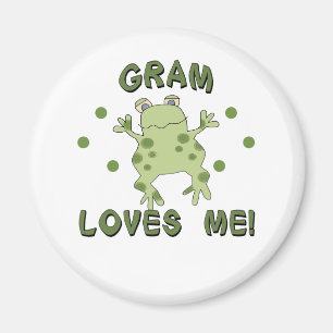 Aimant Le gramme m'aime grenouille