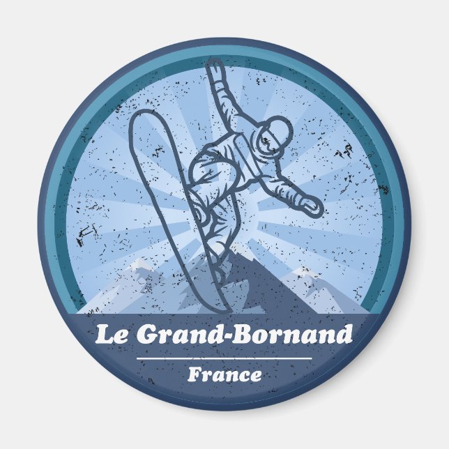 Aimant Le Grand Bornand Snowboard (Devant)