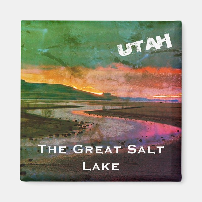 Aimant Le Grand Lac Salt, Paysage Du Nord De L'Utah (Devant)