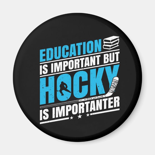 Aimant Le hockey amusant est important (Devant)