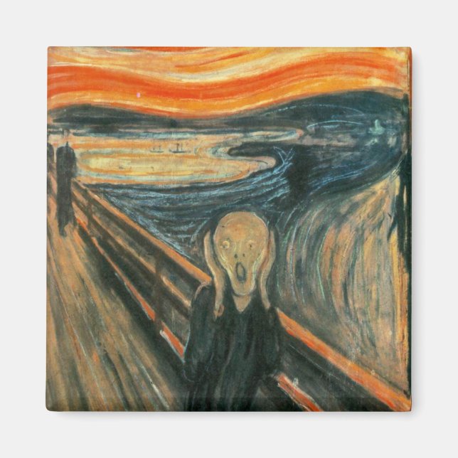 Aimant Le hurlement Munch Art Moderne Abstrait (Devant)