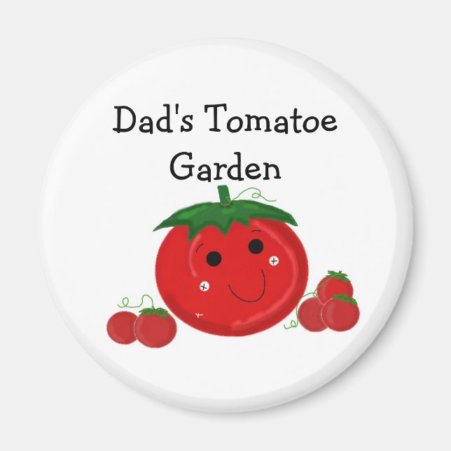 Aimant Le jardin de tomates de papa (Devant)