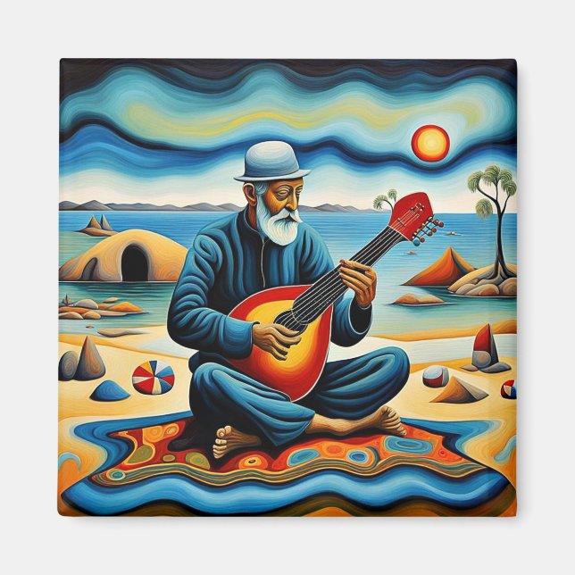 Aimant Le Joueur Bouzouki (Devant)