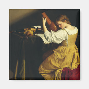 Aimant Le Joueur de Luth par Orazio Gentileschi Art