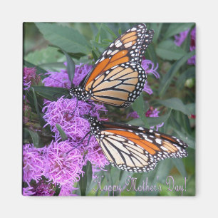 Aimant Le jour de mère heureux de papillons jumeaux