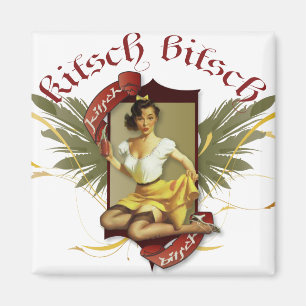 Aimant Le Kitsch Bitsch : Soda Girl Retro Tattoo Pin Up